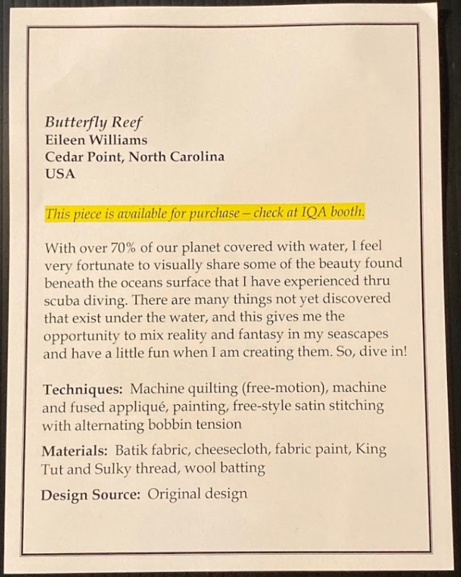 "Butterfly Reef" by Eileen Williams - Sign